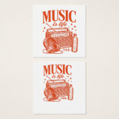 Music Is Life Vintage Design (正面&裏面)