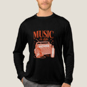 Music Is Life Vintage Design トライブレンドＴシャツ (正面)