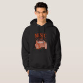 Music Is Life Vintage Design パーカ (正面フル)