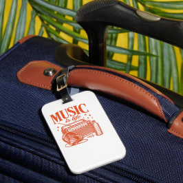 Music Is Life Vintage Design ラゲッジタグ