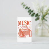 Music Is Life Vintage Design 名刺 (スタンド正面)
