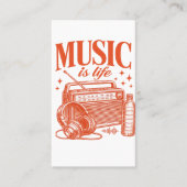 Music Is Life Vintage Design 名刺 (正面)
