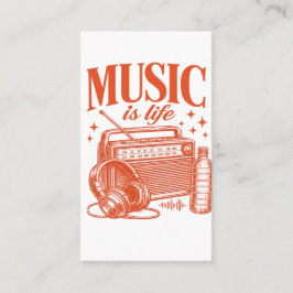 Music Is Life Vintage Design 名刺