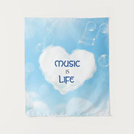 MUSIC IS LIFE WALL TAPESTRY MEDIUM (50" x 60") タペストリー