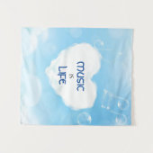 MUSIC IS LIFE WALL TAPESTRY MEDIUM (50" x 60") タペストリー (正面(横))