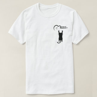 Music Is Medicine – かわいいキャットギターデザインTシャツ Tシャツ