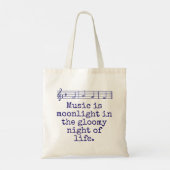 Music Is Moonlight – ミュージック引用文 トートバッグ (裏面)