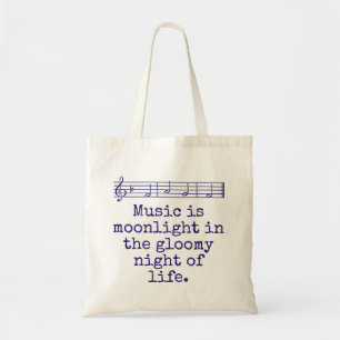 Music Is Moonlight – ミュージック引用文 トートバッグ