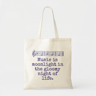 Music Is Moonlight – ミュージック引用文 トートバッグ