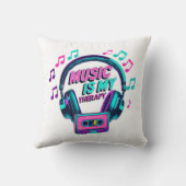 Music Is Myセラピー-レトロヘッドフォン クッション (裏面)