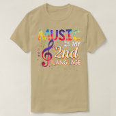 Music Is My 2nd Language Back To School Second Gra Tシャツ (デザイン正面)