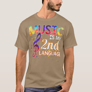 Music Is My 2nd Language Back To School Second Gra Tシャツ