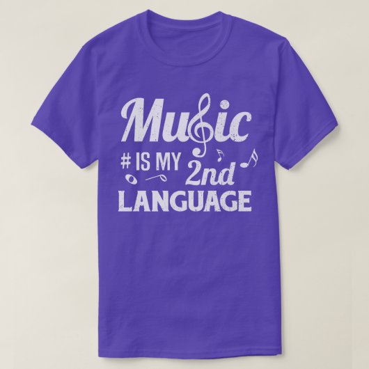 Music is My 2nd Language Singers Music Lo Tシャツ (デザイン正面)