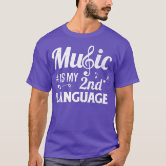 Music is My 2nd Language Singers Music Lo Tシャツ