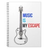 Music is my escape ノートブック (正面)
