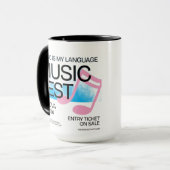 Music Is My Language Tea Mug マグカップ (正面左)