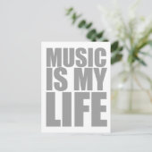 Music Is My Life - Emo Alternative グランジ Rock ポストカード (スタンド正面)