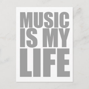 Music Is My Life - Emo Alternative グランジ Rock ポストカード