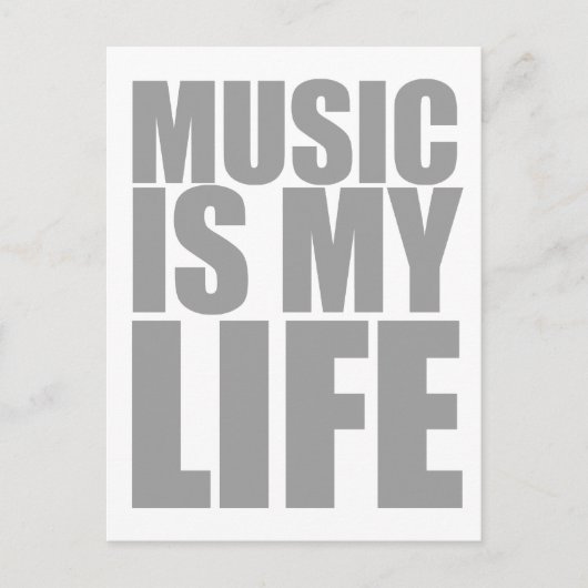 Music Is My Life - Emo Alternative グランジ Rock ポストカード (正面)