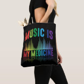 Music Is My Medicine DJ Music Producerミュージシャン トートバッグ (クローズアップ)