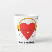 Music Is My Music -'s Music インスパイア Lover引用文 カフェラテマグ (正面)