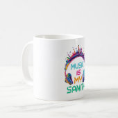 Music Is My Sanity Coffee Mug コーヒーマグカップ (正面左)