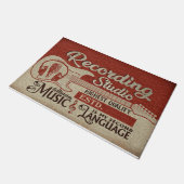 Music Is My Second Language Mat, Studio Decor ドアマット (アングル)
