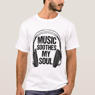 Music Is My Soul – Dark Grunge Music Lover Design Tシャツ