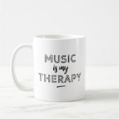 Music is my therapy コーヒーマグカップ (左)