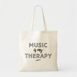 Music is my therapy トートバッグ