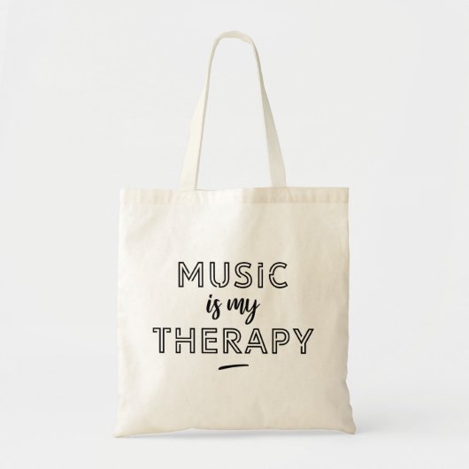 Music is my therapy トートバッグ (正面)