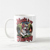 Music Is My Therapy Ceramic Mug コーヒーマグカップ (左)