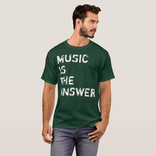 Music is the Answer DJ Premium Tシャツ (正面フル)