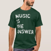 Music is the Answer DJ Premium Tシャツ (正面)
