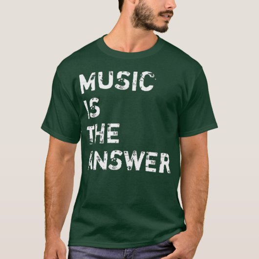Music is the Answer DJ Premium Tシャツ (正面)