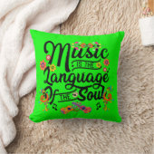 Music Is The Language Of The Soul クッション (ブランケット)