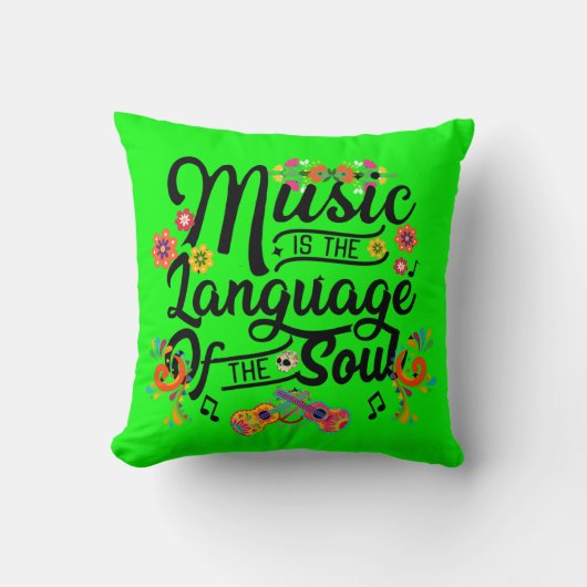 Music Is The Language Of The Soul クッション (正面)