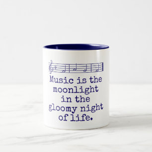 Music Is The Moonlight – ミュージック引用文 ツートーンマグカップ