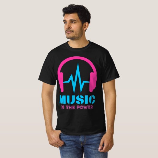 Music is the power tシャツ (正面フル)
