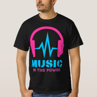 Music is the power tシャツ
