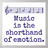 Music Is The Shorthan – ミュージック引用文 ポスター (正面)