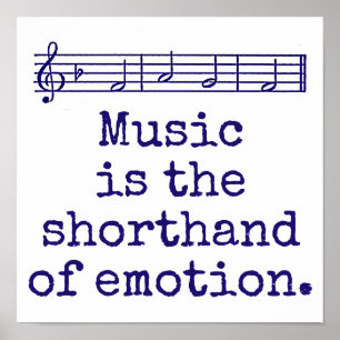 Music Is The Shorthan – ミュージック引用文 ポスター