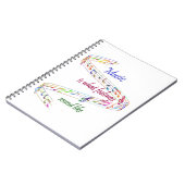 Music is what Feelings Sound Like Inspirational ノートブック (左側)