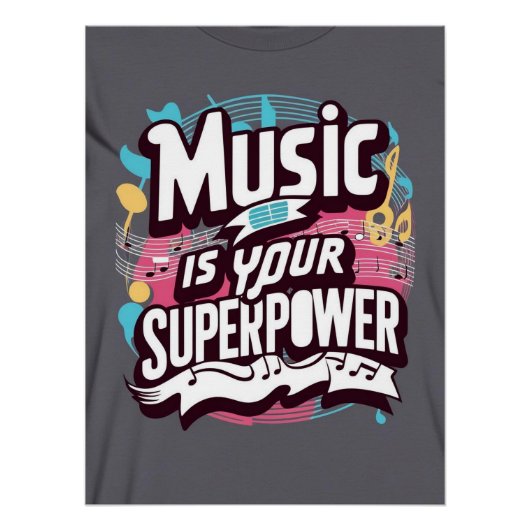 Music Is Your Superpower オプション2 ポスター (正面)