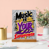 Music Is Your Superpower オプション3 アクリルサイン (ウェディング)