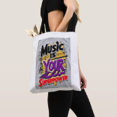 Music Is Your Superpower オプション3 トートバッグ (クローズアップ)