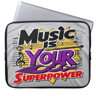 Music Is Your Superpower オプション3 ラップトップスリーブ