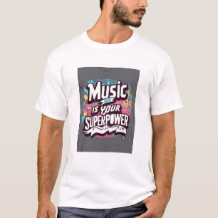 Music Is Your Superpower オプション3 Tシャツ