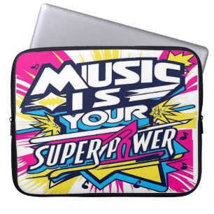 Music Is Your Superpower 2 ラップトップスリーブ