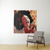 Music Jazz - afro american jazz singer on グランジ b タペストリー (インサイチュ)